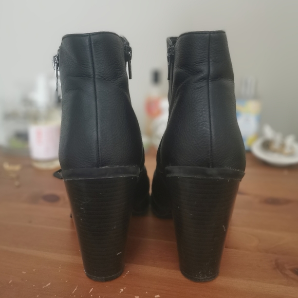 Call It Spring Black Block Heel Booties Size 10 - Picture 3 of 7